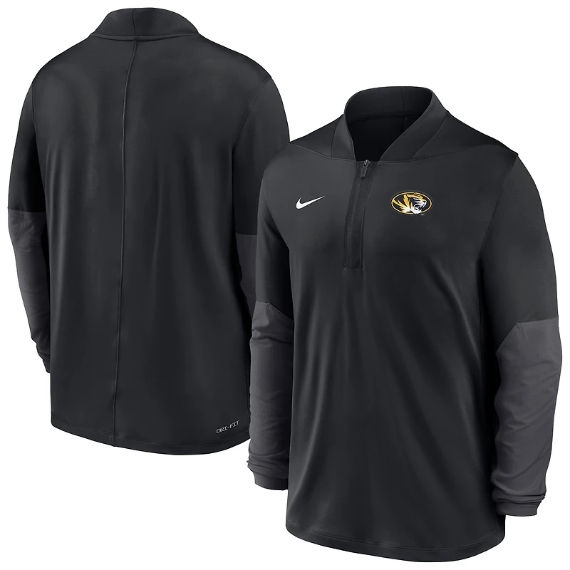 Men's Nike  Black Missouri Tigers Dri-FIT Half-Zip Pullover