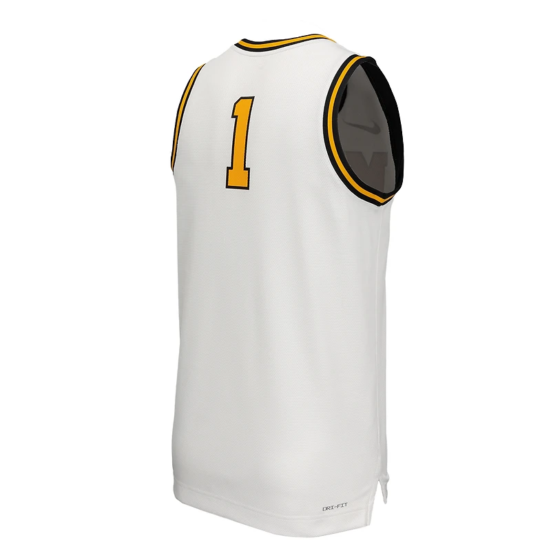 Maillot de basket-ball rétro réplique blanc des Missouri Tigers Nike pour homme