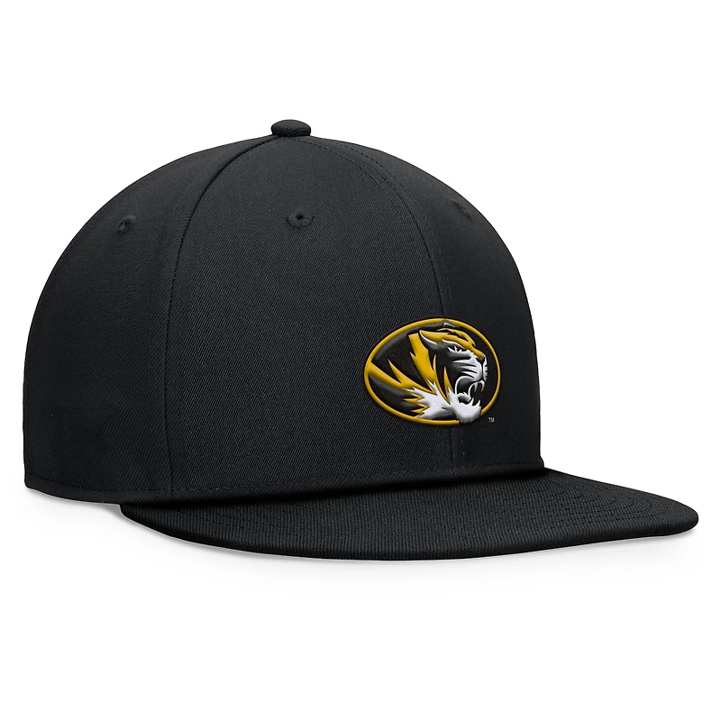 Men's Top of the World Black Missouri Tigers Fundamental Snapback Hat