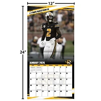 Calendrier mural 2026 des Tigers du Missouri (12 po x 12 po)