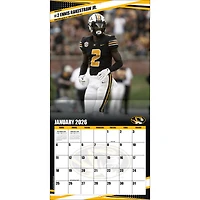 Calendrier mural 2026 des Tigers du Missouri (12 po x 12 po)