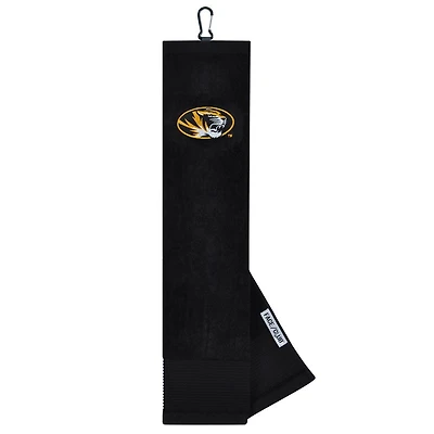Serviette de toilette Missouri Tigers 16" x 24" à trois volets (face et club)