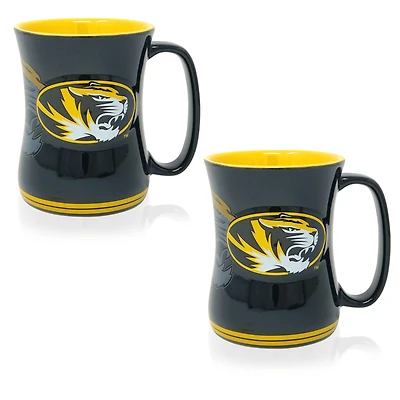 Lot de deux tasses sculptées Barista des Missouri Tigers (473 ml)