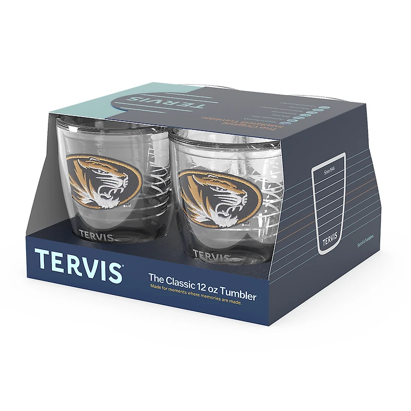 Tervis Missouri Tigers, paquet de 4, 12 oz. Ensemble de gobelets emblème