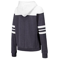 Women's Charcoal Missouri Tigers Blitz Striped Blocked Raglan Pullover Hoodie