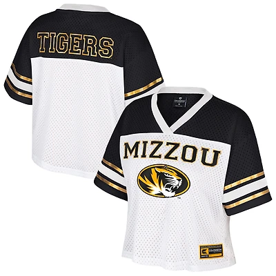 Maillot de football court blanc Colosseum pour femme des Missouri Tigers Treasure