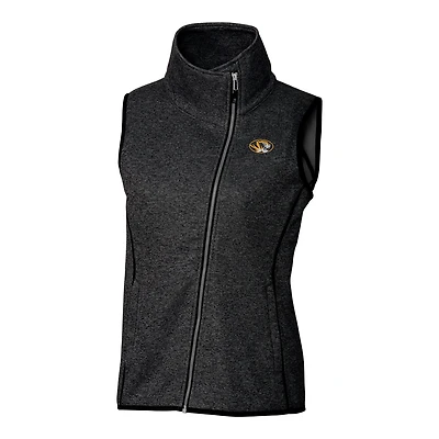 Gilet zippé pour femme, gris, Cutter & Buck, Missouri Tigers, Mainsail