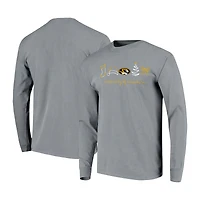T-shirt à manches longues pour femmes Missouri Tigers, gris, motif Noël, couleurs confortables