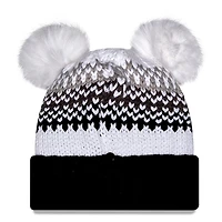 Women's New Era  Black Missouri Tigers Double Pom & Print Cuffed Knit Hat