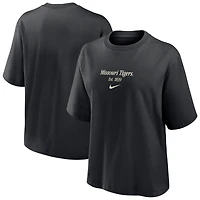 T-shirt Nike noir pour femme, coupe boxy, Missouri Tigers