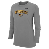 T-shirt Nike gris pour femme avec logo principal des Missouri Tigers
