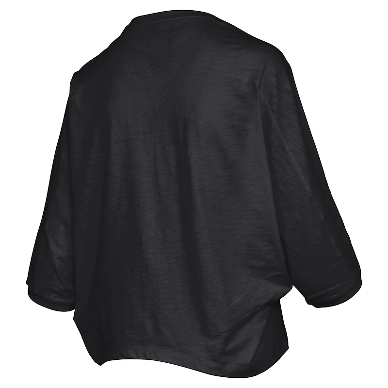 Women's Pressbox Black Missouri Tigers Midi Arch Over Logo Oversized T-Shirt