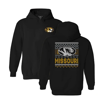 Youth  Black Missouri Tigers Classic Holiday Sweater Hoodie