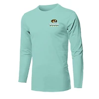 T-shirt à manches longues vert clair pour jeunes Missouri Tigers, motif sapin de Noël