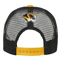 Youth Outerstuff Black/Cream Missouri Tigers Modern Fan Trucker Adjustable Hat