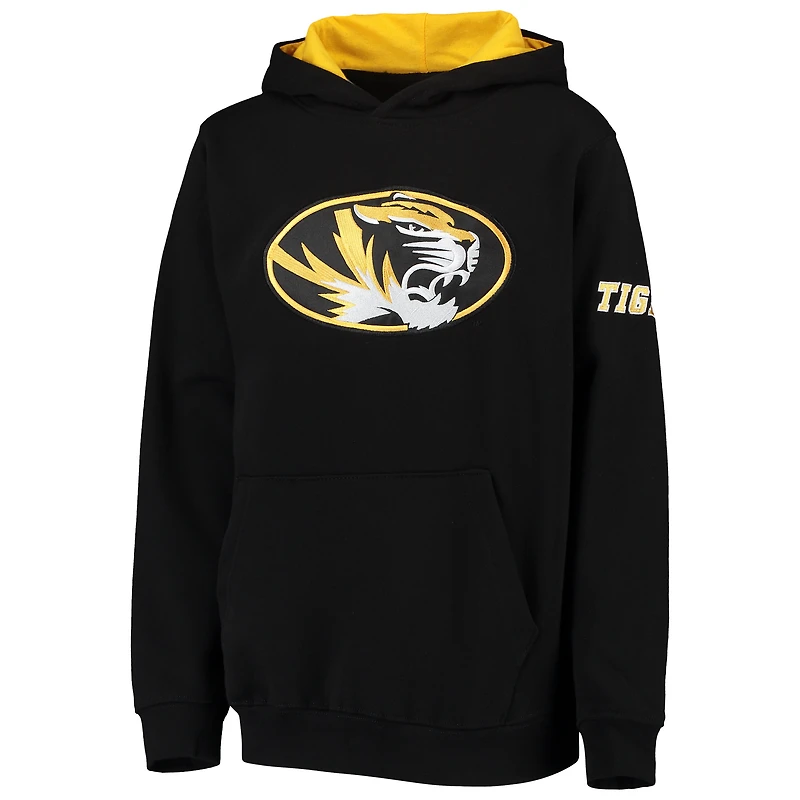 Chandail à capuchon gros logo Missouri Tigers noir Stadium Athletic pour jeune