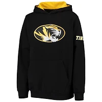 Chandail à capuchon gros logo Missouri Tigers noir Stadium Athletic pour jeune