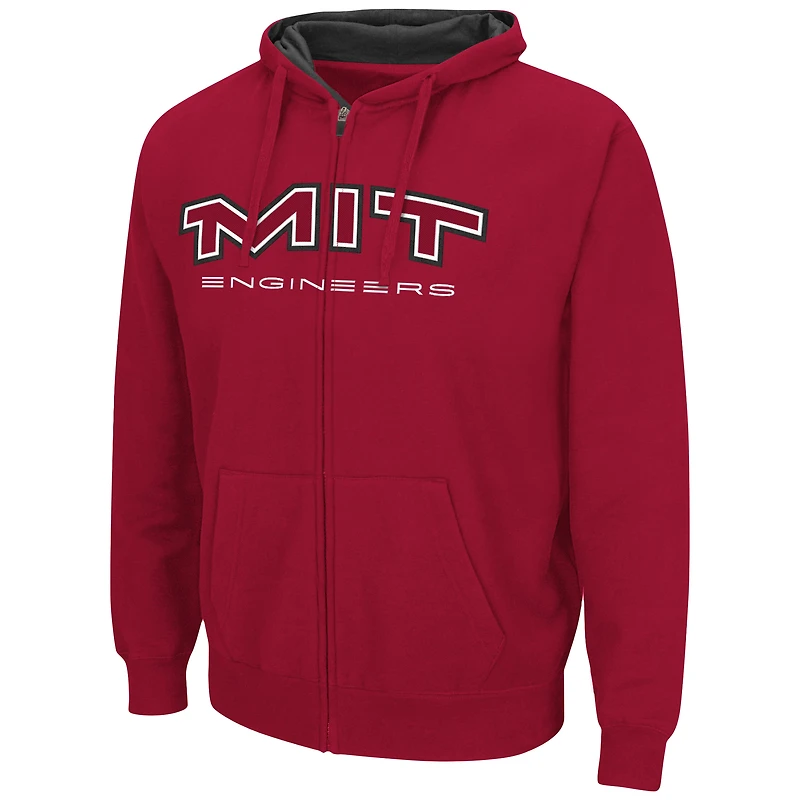 Men's Colosseum Cardinal MIT Engineers Arch & Logo 3.0 Full-Zip Hoodie