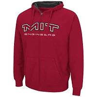 Men's Colosseum Cardinal MIT Engineers Arch & Logo 3.0 Full-Zip Hoodie