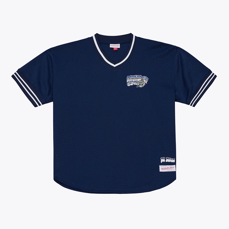 Men's Mitchell & Ness x DJ Screw Navy Mesh Jersey