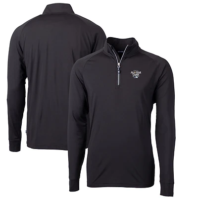Pull-over zippé quart de tour en tricot extensible recyclé Adapt Eco Knit pour homme, noir, coupe Cutter & Buck, édition 2023 du match des étoiles la MLB, grandes tailles