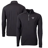 Pull-over zippé quart de tour en tricot extensible recyclé Adapt Eco Knit pour homme, noir, coupe Cutter & Buck, édition 2023 du match des étoiles la MLB, grandes tailles