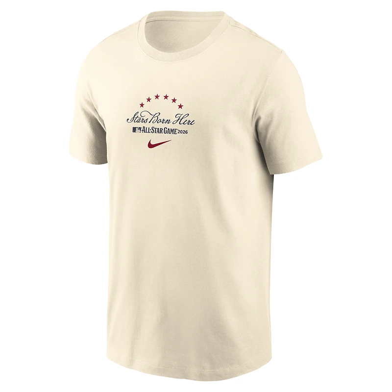 Men's Nike Cream 2026 MLB All-Star Game Sketch Bell T-Shirt