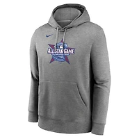 Men's Nike Heather Charcoal 2026 MLB All-Star Game Logo Club Pullover Hoodie