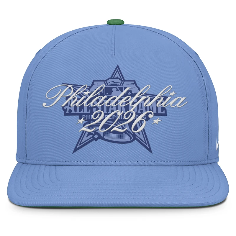 Casquette Nike Pro Dri-FIT Snapback bleu clair pour homme, édition spéciale Match des étoiles de la MLB 2026