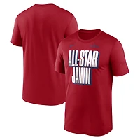 T-shirt Nike rouge pour homme, édition spéciale All-Star Game MLB 2026, modèle Jawn Lockup Legend Dri-FIT