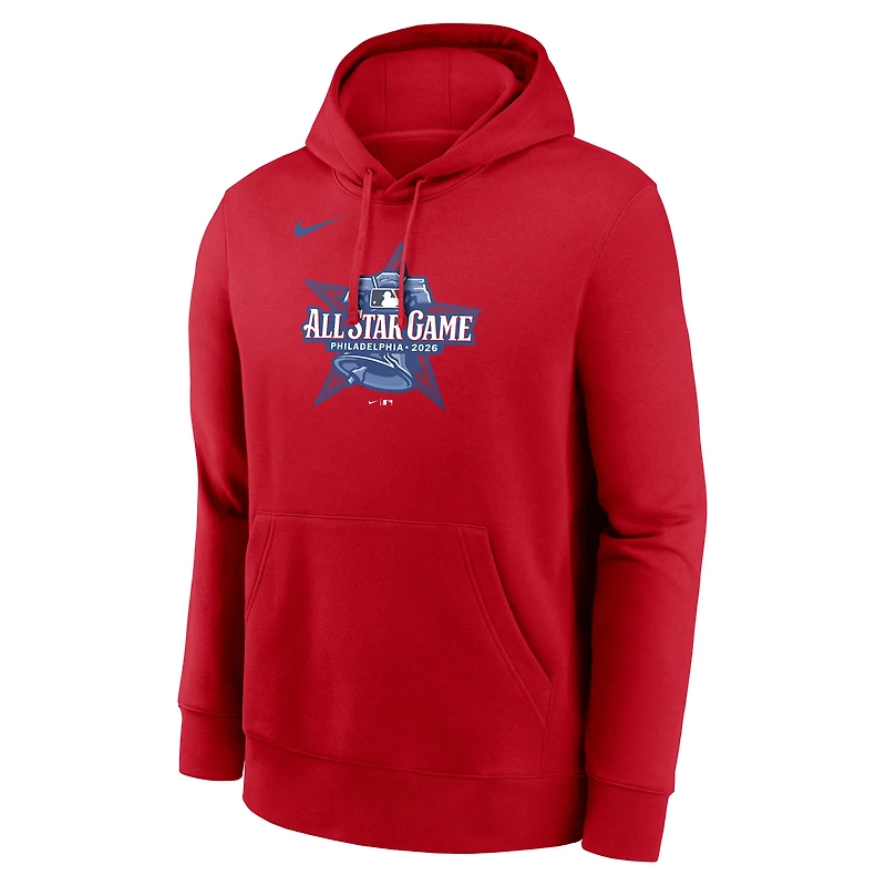Men's Nike Red 2026 MLB All-Star Game Logo Club Pullover Hoodie