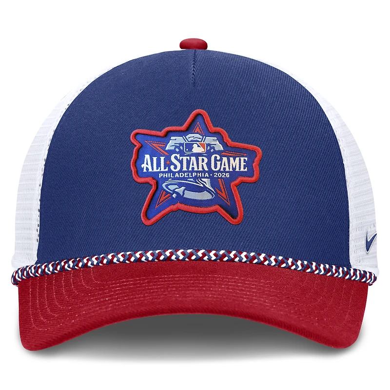 Men's Nike Royal/Red 2026 MLB All-Star Game Rise Dri-FIT Trucker Adjustable Hat