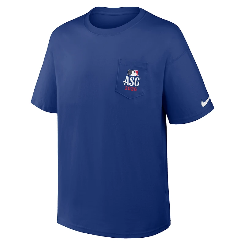Men's Nike Royal 2026 MLB All-Star Game Max90 Pocket T-Shirt