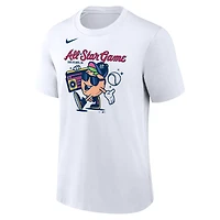 T-shirt Nike blanc épais pour homme, édition All-Star Game 2025 de la MLB