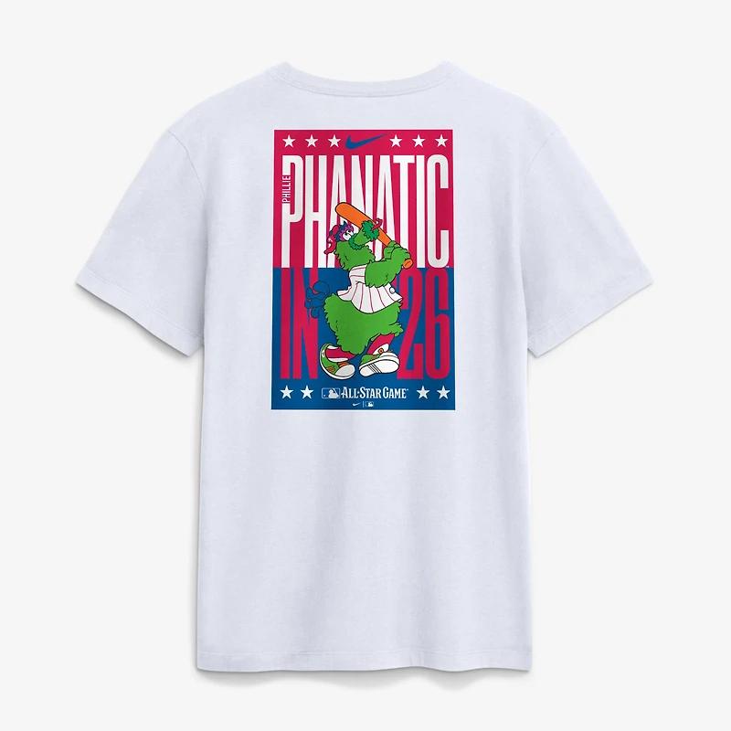 Men's Nike White 2026 MLB All-Star Game Phillie Phanatic T-Shirt