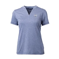 Women's Cutter & Buck  Heather Navy 2023 MLB All-Star Game DryTec Forge Stretch V-Neck Blade Top