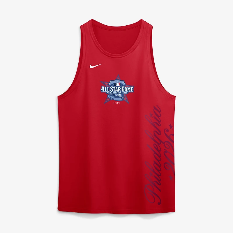 Débardeur Nike rouge pour femme, édition spéciale All-Star Game MLB 2026, Totally Fly Dri-FIT