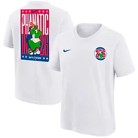 T-shirt Nike blanc pour enfant, édition spéciale MLB All-Star Game 2026, Phillie Phanatic
