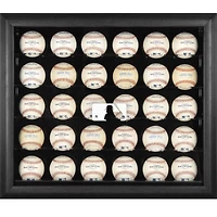 MLB Logo Black Framed 30-Ball Display Case