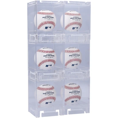 Acrylic Stackable & Collapsible Six Baseball Display Cases