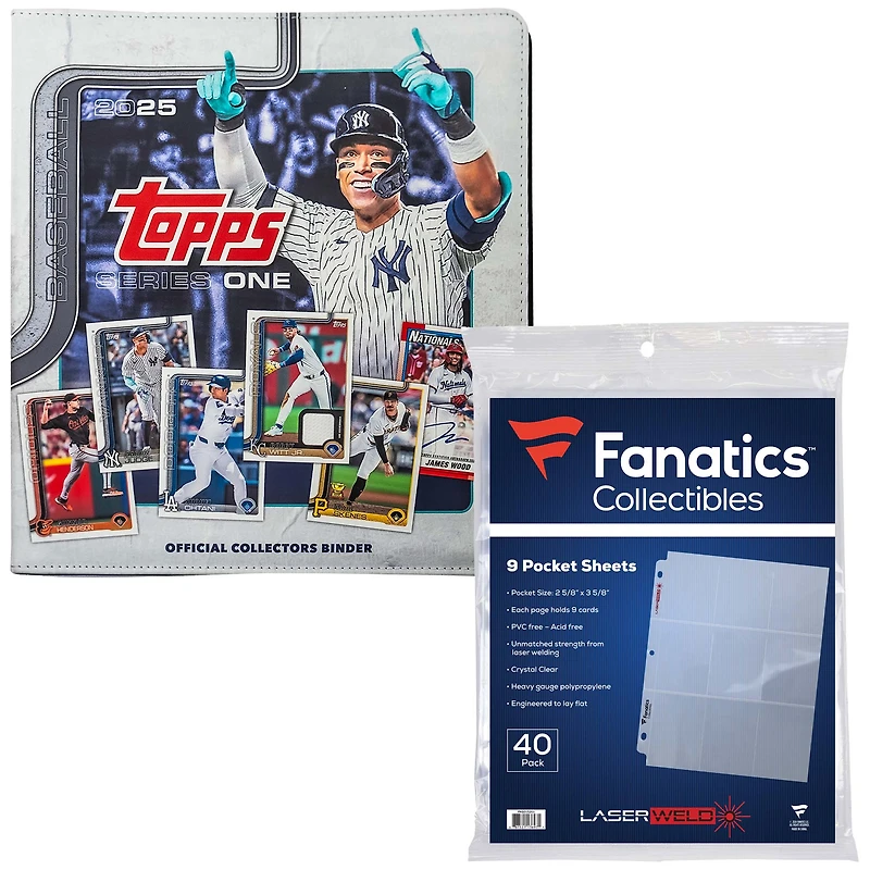 Classeur de collection Fanatics 2025 Topps Série 1 - Classeur et pages (40 unités)
