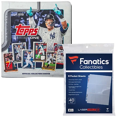 Classeur de collection Fanatics 2025 Topps Série 1 - Classeur et pages (40 unités)