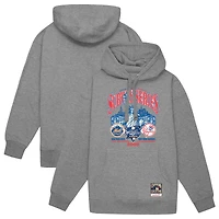 Men's Mitchell & Ness Heather Gray New York Yankees vs. Mets 2000 World Series Pullover Hoodie