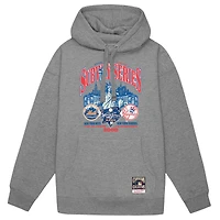 Men's Mitchell & Ness Heather Gray New York Yankees vs. Mets 2000 World Series Pullover Hoodie