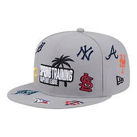 Casquette ajustable New Era grise pour homme, collection printemps 2026, motif pamplemousse, modèle 9FIFTY.