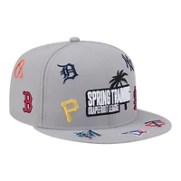 Casquette ajustable New Era grise pour homme, collection printemps 2026, motif pamplemousse, modèle 9FIFTY.