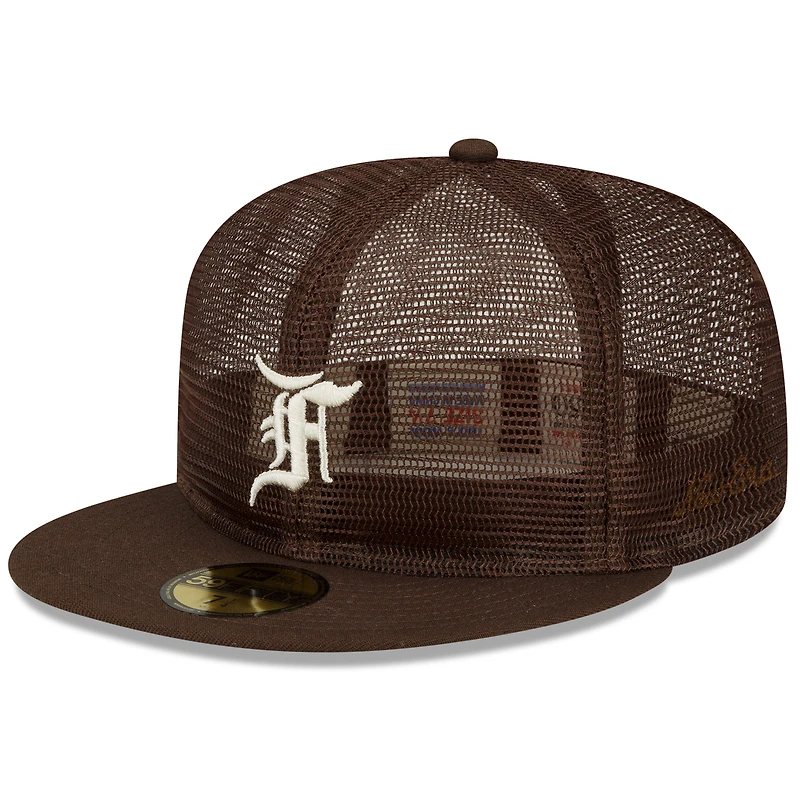 Men's New Era x Fear of God  Brown Mesh 59FIFTY Fitted Hat