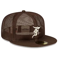 Casquette ajustée 59FIFTY New Era x Fear of God en maille marron pour homme