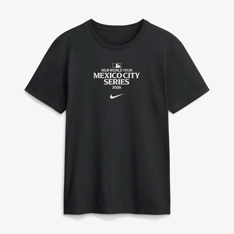 T-shirt noir Nike pour homme, San Diego Padres contre Arizona Diamondbacks, tournée mondiale de la MLB : série Mexico