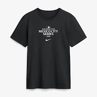 T-shirt noir Nike pour homme, San Diego Padres contre Arizona Diamondbacks, tournée mondiale de la MLB : série Mexico